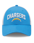 Los Angeles Chargers Embroidered Trucker Snapback Hat - New Era Powder Team Title