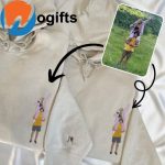 Personalized Embroidered Hoodie with Custom Photo Portrait