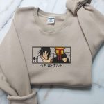 Stylish Anime Embroidered Hoodie, Sweatshirt, and Tee Collection