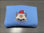 Christmas Embroidered Sweatshirt Shirt - Appa Avatar in a Festive Hat