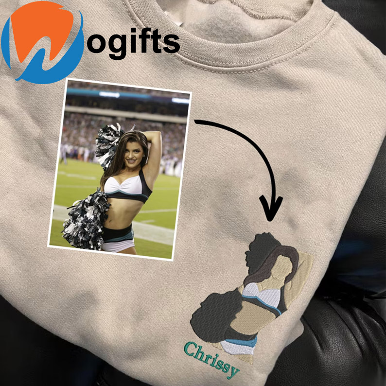 Personalized Embroidered Hoodie with Custom Photo Portrait