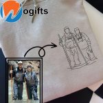 Personalized Embroidered Hoodie with Custom Photo Portrait