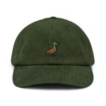 Stylish Embroidered Duck Corduroy Hat - Shop Online Now!