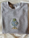 Stylish Embroidered Frog Sweatshirt - Comfy and Trendy Designs