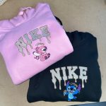 Exquisite Embroidered Nike Stitch And Angel Couple Sweatshirts - Shop Online Now!