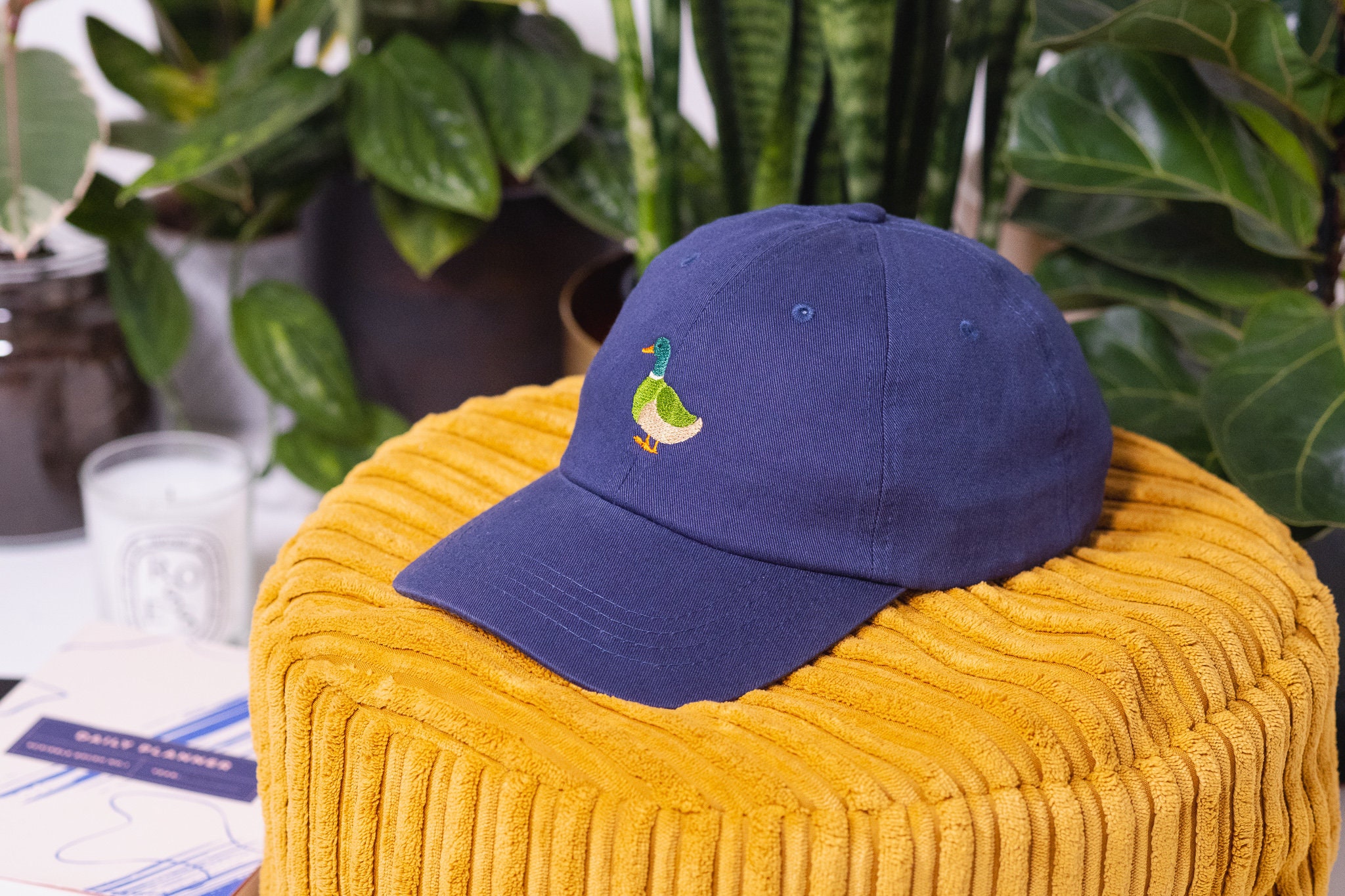 Stylish Cotton Cap with Exquisite Duck Embroidery - Shop Online Now!