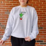 Trendy Embroidered Sweatshirt Crewneck for a Festive Grinch Christmas