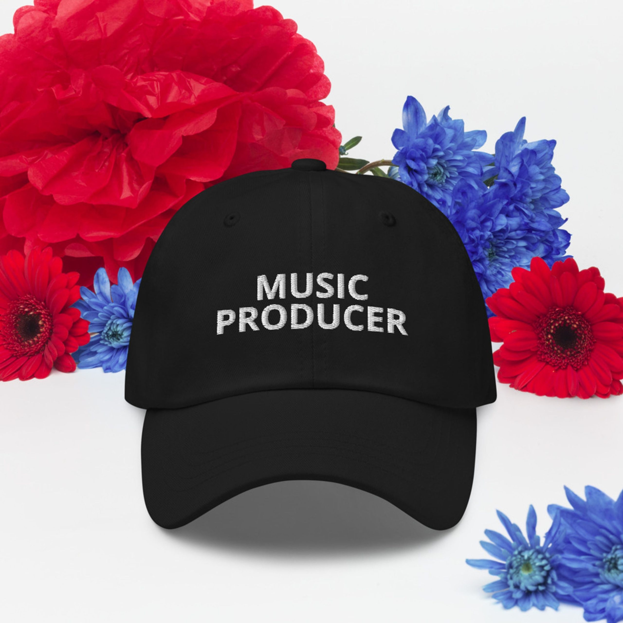 Shop Online for High-Quality Embroidered Hats by a Professional Music Producer, Director, Musician, and Teacher