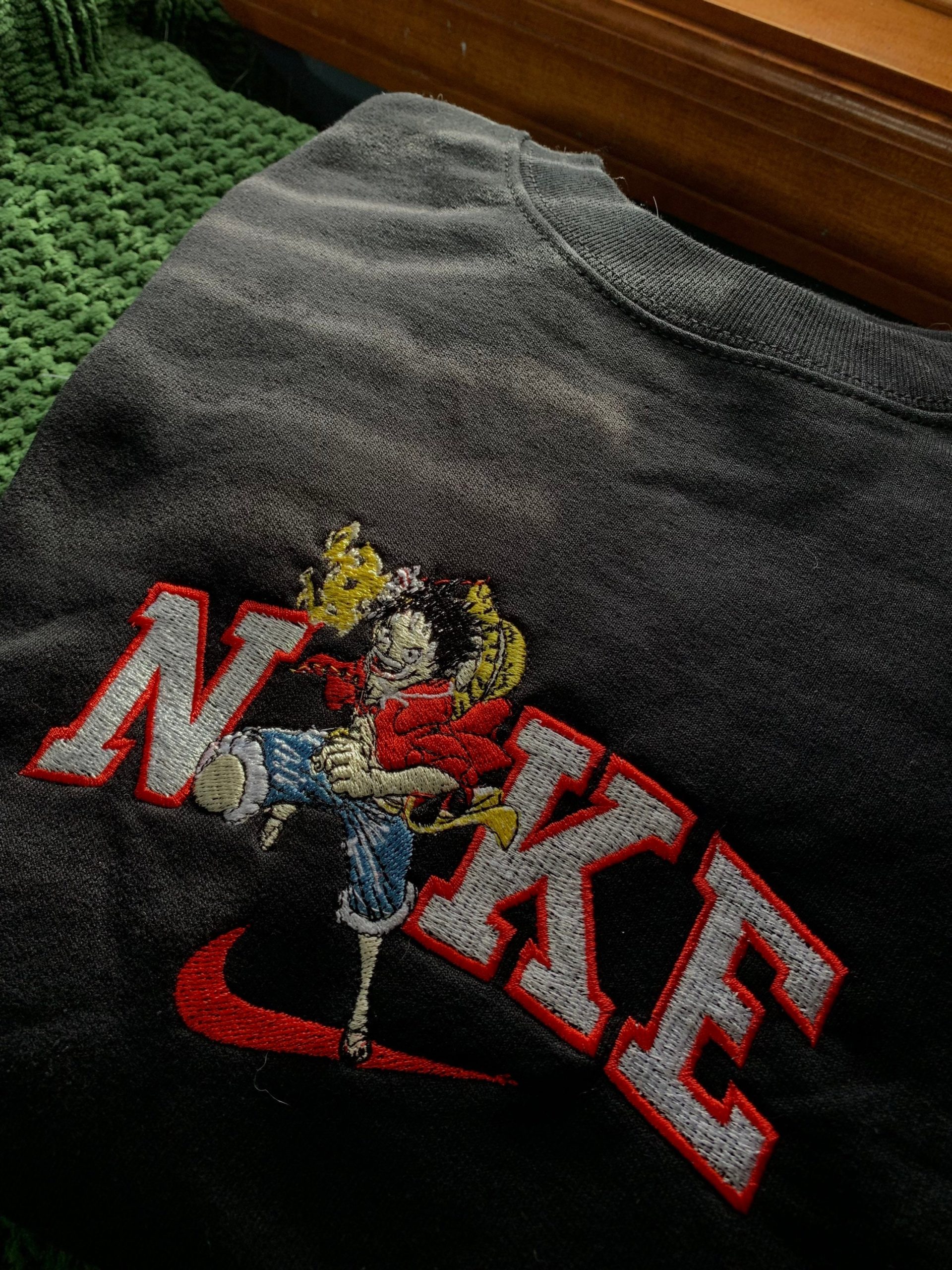 Luffy Anime Embroidered Shirt - Unique and Stylish Embroidered Apparel