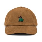 Stylish Embroidered Corduroy Hat - Perfect for Wizards and Frog Lovers