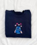 Disney Stitch Embroidered Crewneck Shirt - Limited Edition