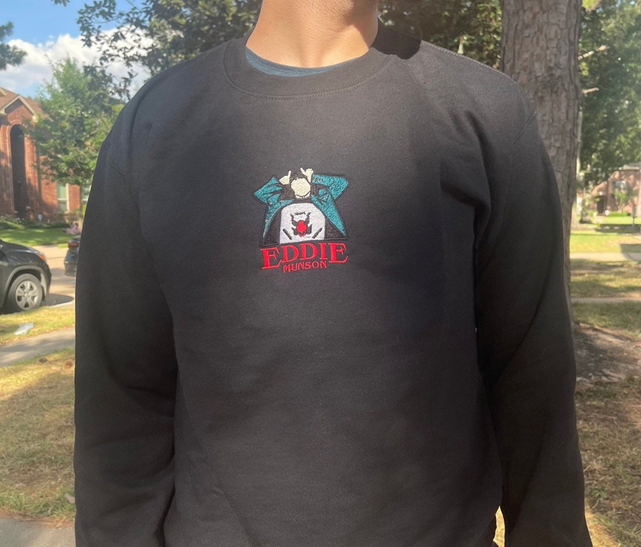 Stylish Embroidered Crewneck by Eddie Munson