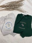 Stunning Embroidered Lily Blooms Florist Flower Bouquet Crewneck - Shop Now!