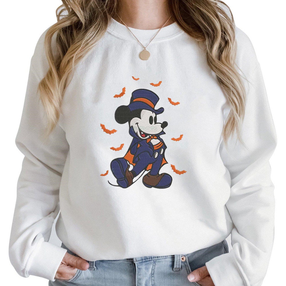 Stylish Mickey Halloween Embroidery Sweatshirt for Women - Shop Online Now!