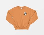 Spooky Ghost Pumpkin Embroidered Crewneck - Perfect for Halloween