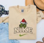 Nike Grinch Christmas Embroidered Sweatshirt - Festive Apparel for the Holiday Season