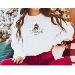 Nike Grinch Christmas Embroidered Sweatshirt - Festive Apparel for the Holiday Season