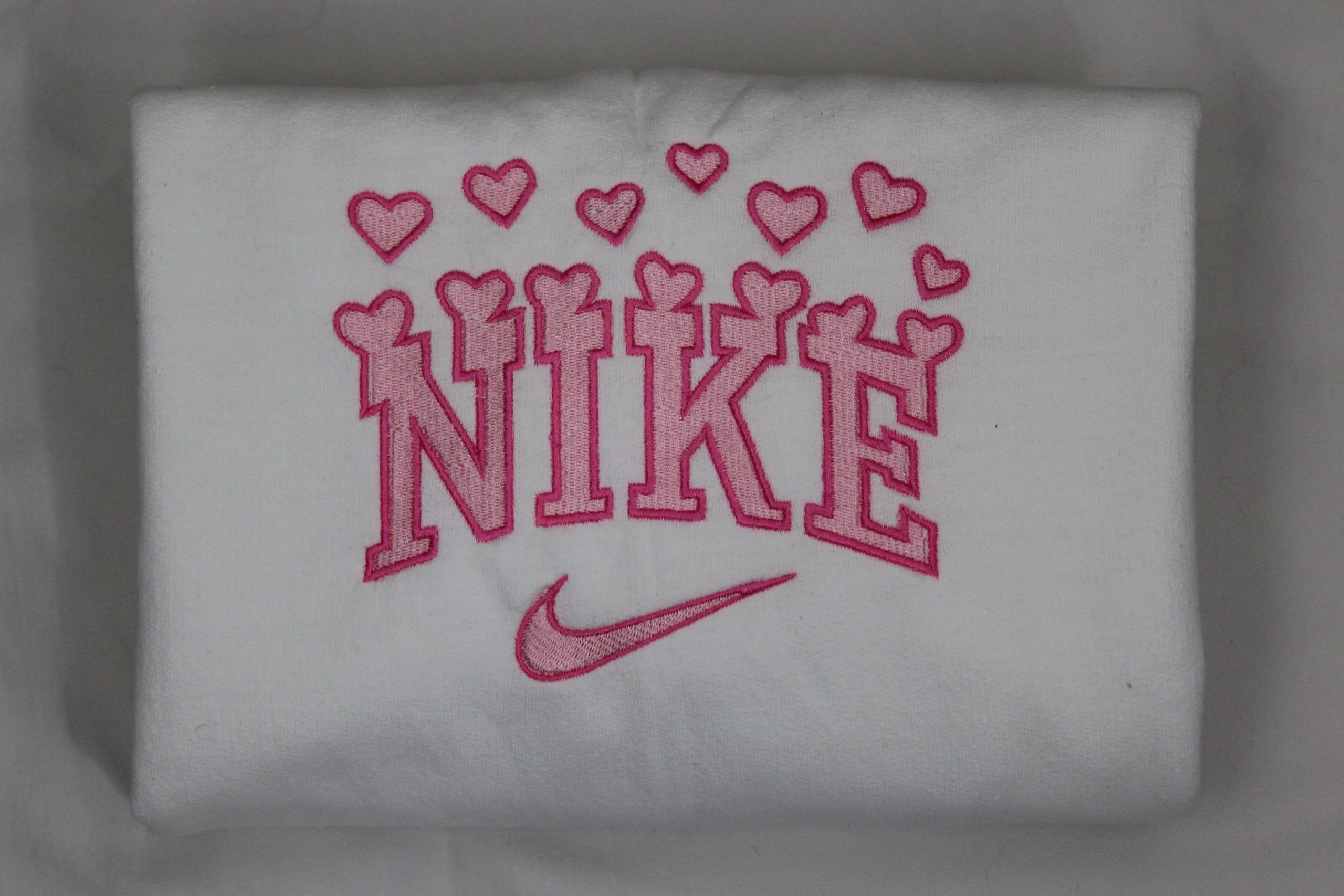 Valentine's Day Anniversary Gift: Heart Nike Embroidered Shirt