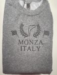 Stylish Embroidered Crewneck featuring F1 Monza Circuit Design