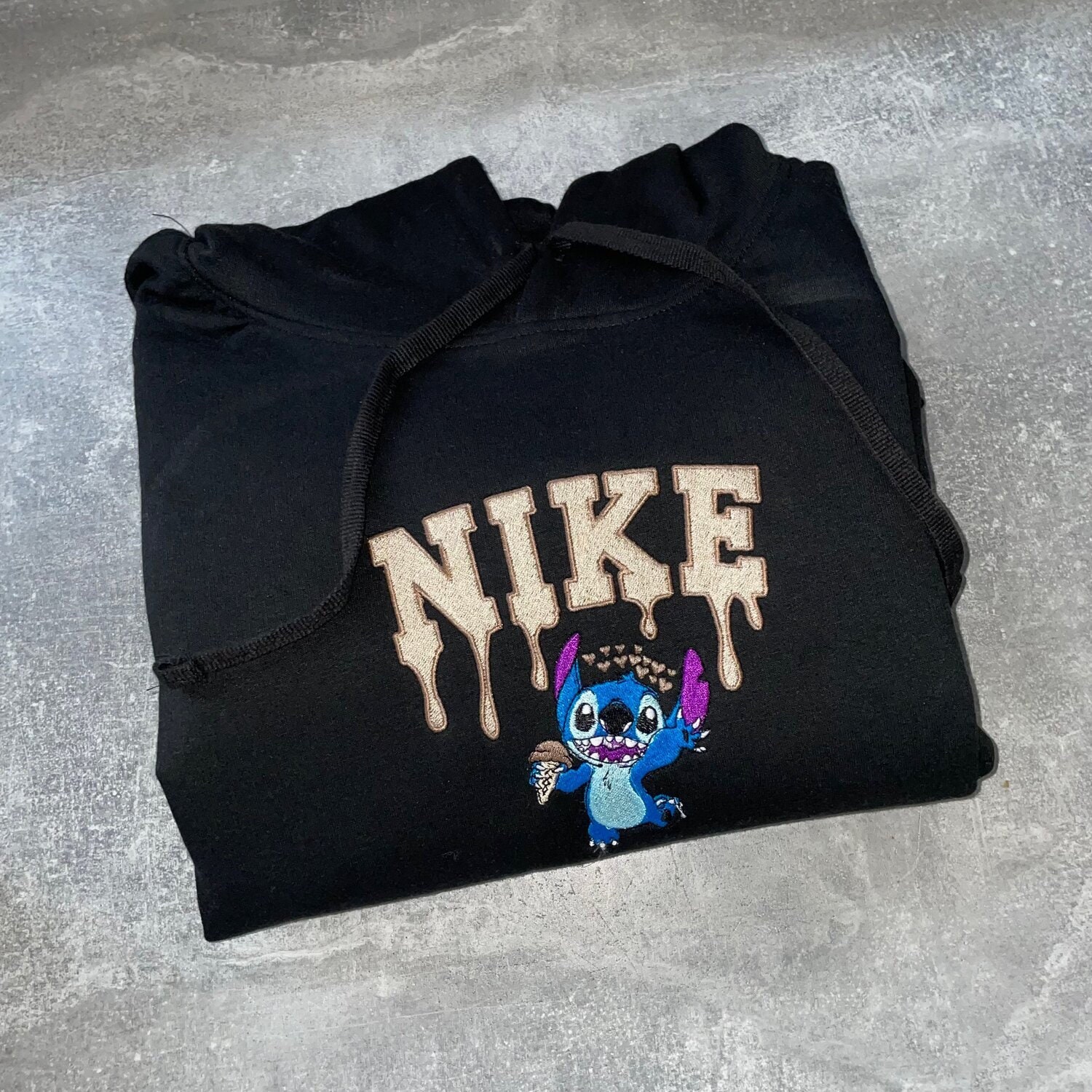 Exquisite Embroidered Nike Stitch And Angel Couple Sweatshirts - Shop Online Now!