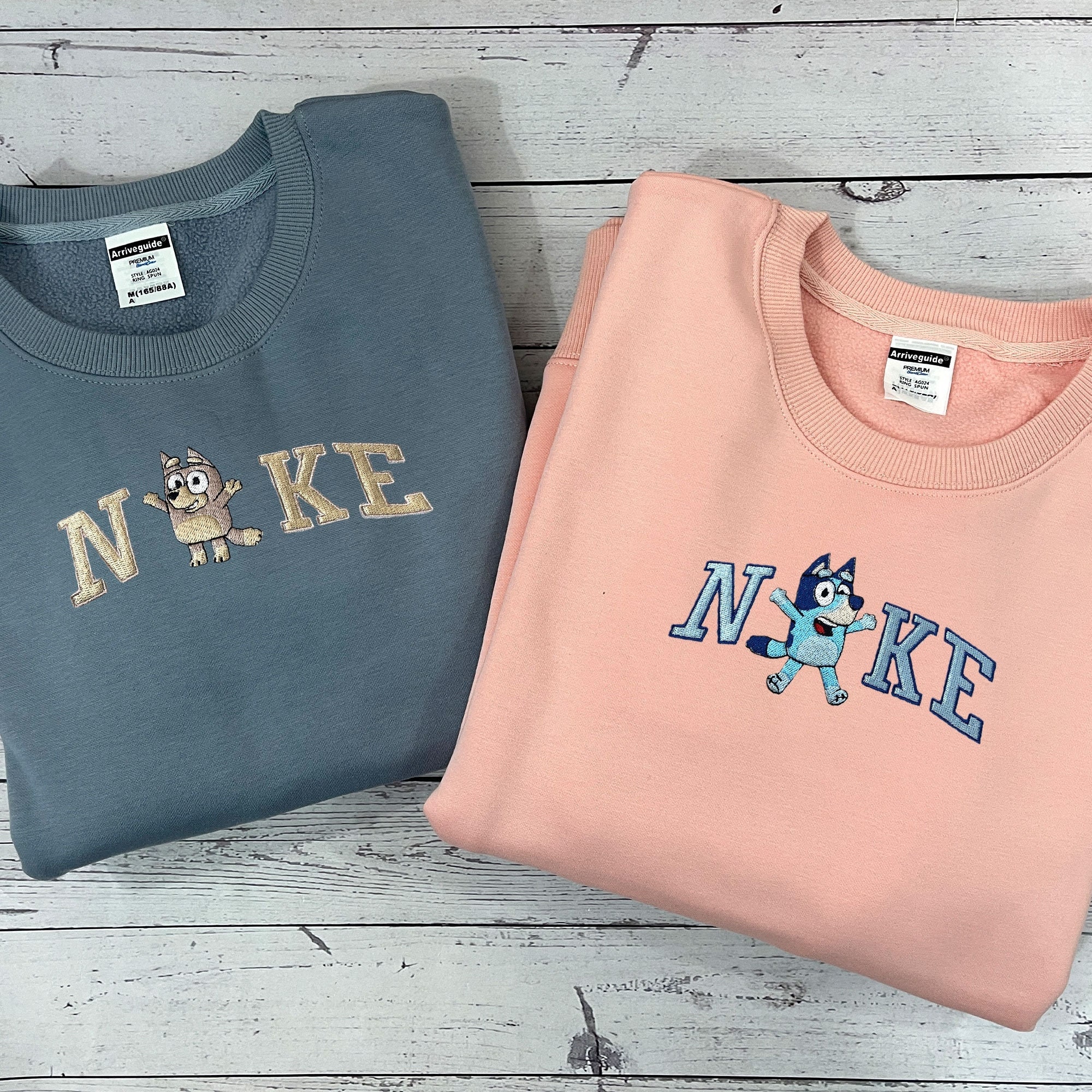 Stylish Bluey Bingo Embroidered Sweater for Couples - Perfect for Lovers