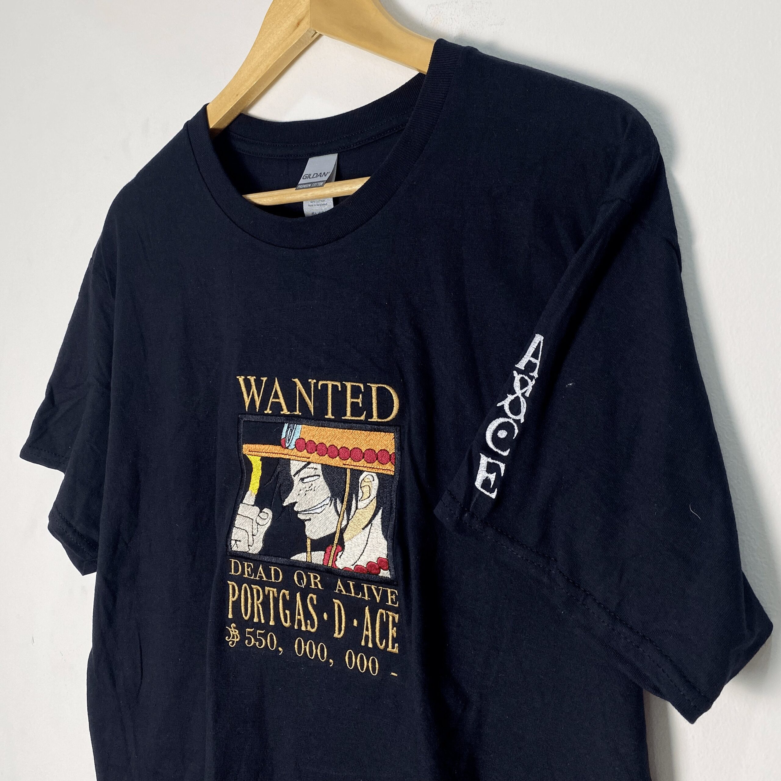Embroidered Portgas D.ACE Shirt - A Must-Have for Anime Fans