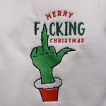 Trendy Embroidered Sweatshirt Crewneck for a Festive Grinch Christmas