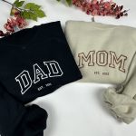 Embroidered Crewneck Sweatshirt: Perfect Gift for Mom and Dad