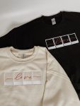 Stylish Polaroid Love Embroidered Sweatshirt - Shop Online Now!