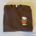 Snoopy Pumpkin Halloween Embroidered Crewneck - Unique and Stylish Online Store