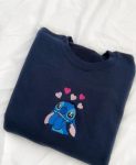 Disney Stitch Embroidered Crewneck Shirt - Limited Edition