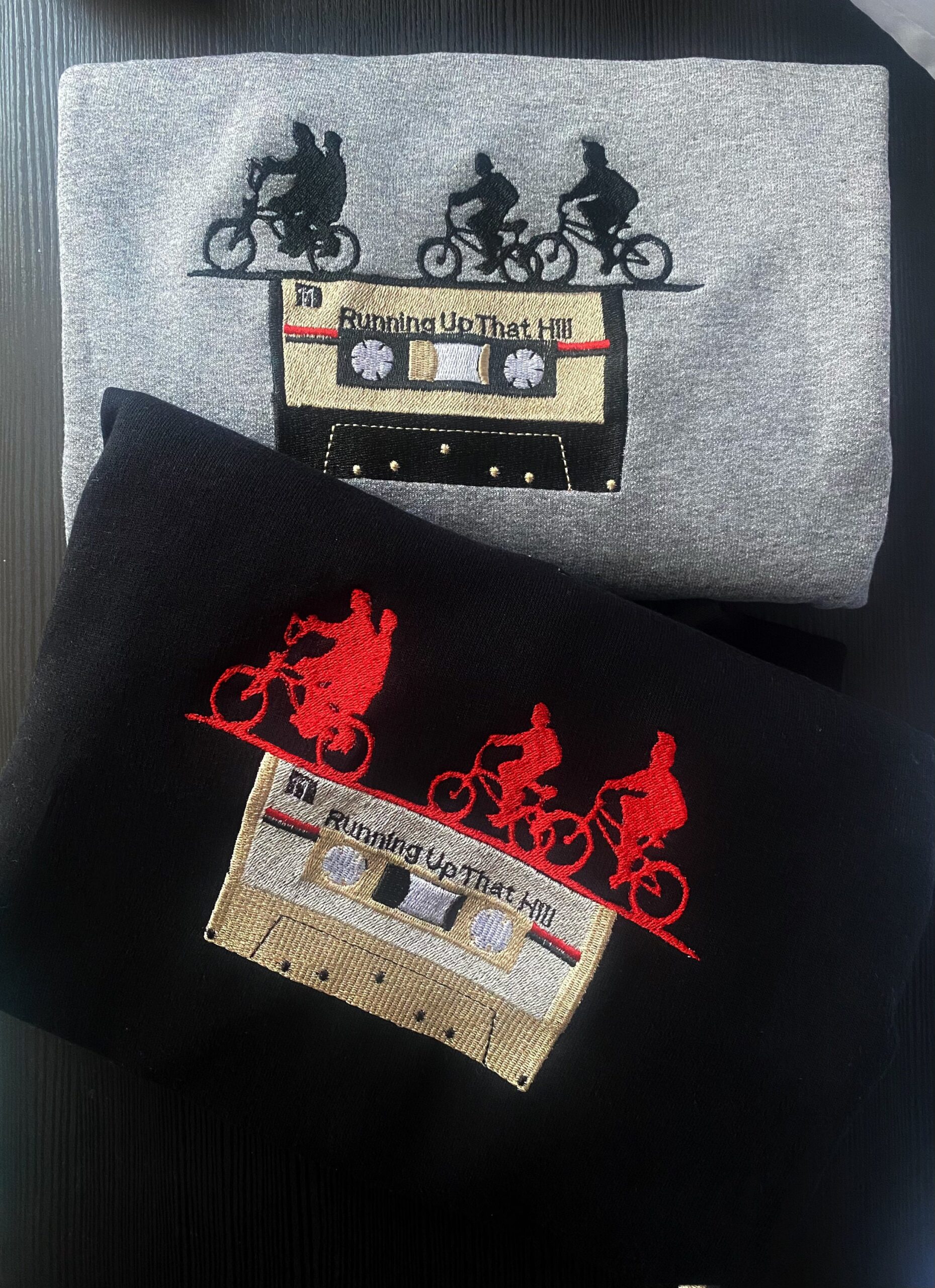 Stranger Things Embroidered Sweatshirt Crewneck - Running Up That Hill