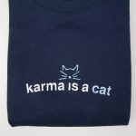 Shop the Taylor Karma Is A Cat Embroidered Crewneck - Limited Edition