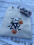 The Pumpkin King Embroidered Sweatshirt - Nightmare Before Christmas Store