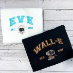 Stylish Embroidered Cartoon Sweatshirts for Couples - Walle X Eve